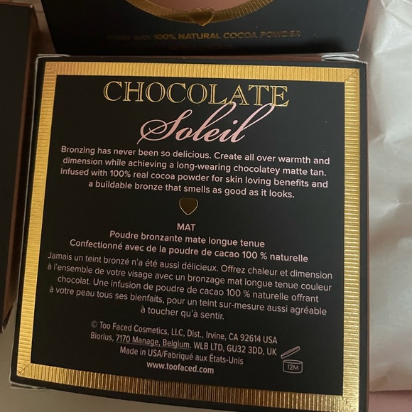 Too Faced Chocolate Bronzer (x1) NEW UNOPENED - Picture 3 of 5